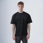 Ανδρικό μαύρο oversized T-shirt με τύπωμα