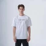 ανδρικο λευκο βαμβακερο t-shirt με στάμπα