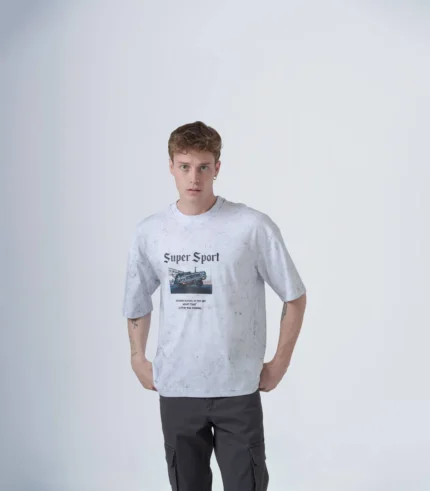 Ανδρικό t-shirt με μανίκι μέχρι τον αγκώνα tie dye