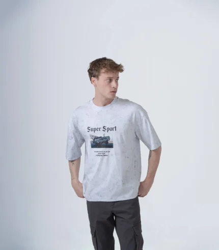 Ανδρικό t-shirt με μανίκι μέχρι τον αγκώνα tie dye