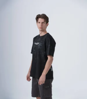 ΑΝΔΡΙΚΟ OVERSIZED T-SHIRT ΜΑΥΡΟ ΜΕ ΤΥΠΩΜΑ "44" - Image 3