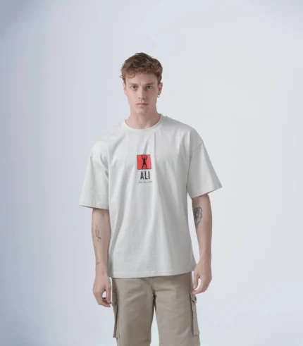 Ανδρικό Oversized T-Shirt Muhammad Ali Μπεζ.