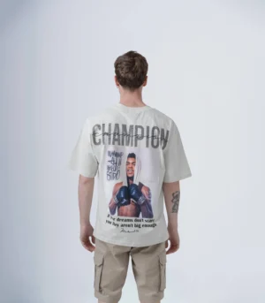 Ανδρικό Oversized T-Shirt Muhammad Ali Μπεζ.