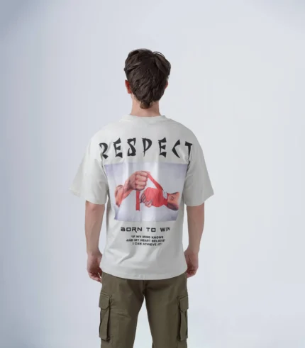 Ανδρικό oversized T-shirt “RESPECT” 