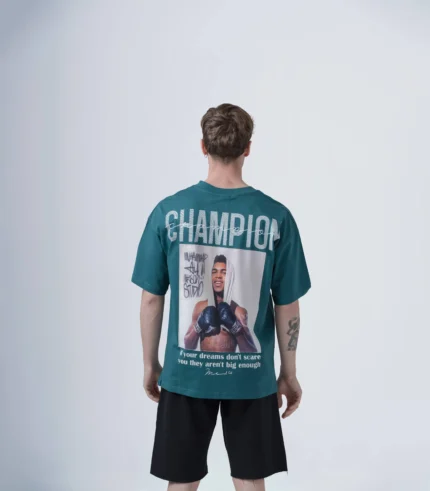 Ανδρικό Oversized T-Shirt Muhammad Ali Πράσινο.