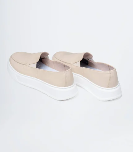 ανδρικά δερμάτινα loafers Μπέζ