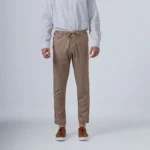 Ανδρικό tailored παντελόνι με λάστιχο μπέζ 01