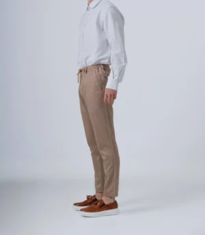 Ανδρικό tailored παντελόνι με λάστιχο μπέζ
