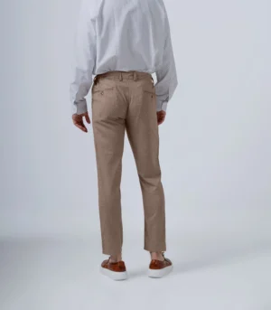 Ανδρικό tailored παντελόνι με λάστιχο μπέζ 01