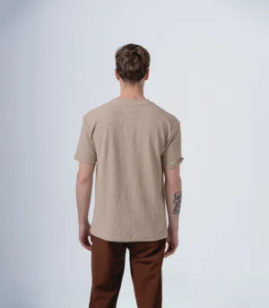 Ανδρικό σαγρέ t-shirt μπέζ