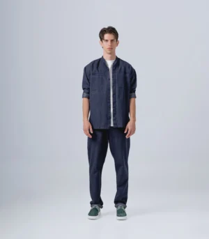 Ανδρικό τζιν σετ με overshirt & παντελόνι με λάστιχο