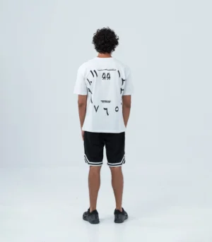 ΑΝΔΡΙΚΟ Τ-SHIRT ΑΝΕΤΗ ΓΡΑΜΜΗ ΛΕΥΚΟ ΜΕ ΣΤΑΜΠΑ ACCESS - Image 2