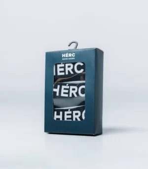 Ανδρικά βαμβακερά μποξεράκια 3 pack Herc Urban Wear -Μαύρο