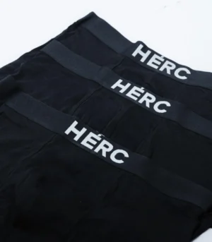 Ανδρικά βαμβακερά μποξεράκια 3 pack Herc Urban Wear -Μαύρο