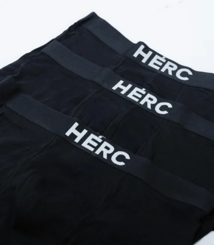 Ανδρικά βαμβακερά μποξεράκια 3 pack Herc Urban Wear -Μαύρο