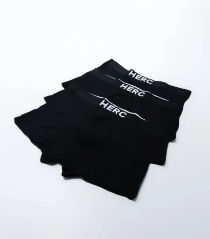 Ανδρικά βαμβακερά μποξεράκια 3 pack Herc Urban Wear -Μαύρο