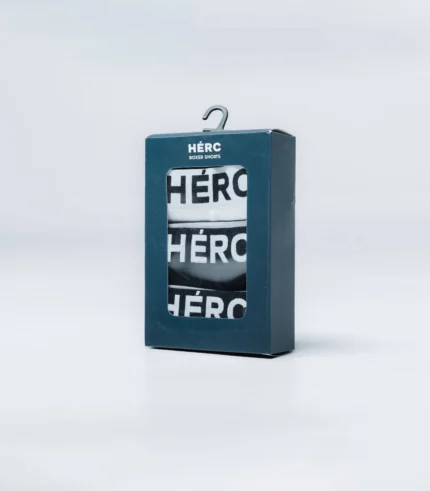 Ανδρικά βαμβακερά μποξεράκια 3 pack Herc Urban Wear -Μαύρο/Λευκό