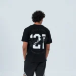 Ανδρικο μαύρο βαμβακερό T-shirt με στάμπα "Delta Gamma"