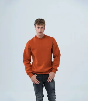 Aνδρικό φούτερ με λαιμόκοψη Herc Urban Wear Πορτοκαλί