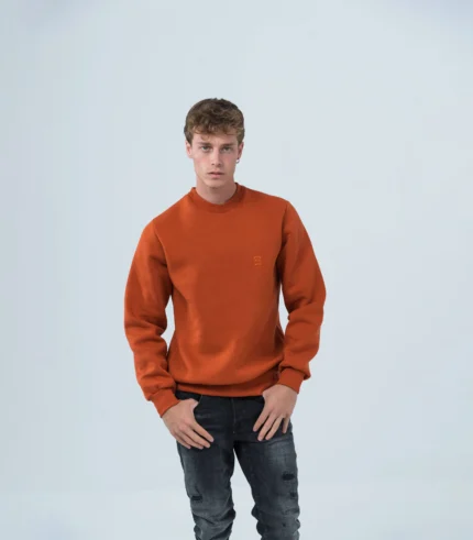 Aνδρικό φούτερ με λαιμόκοψη Herc Urban Wear Πορτοκαλί