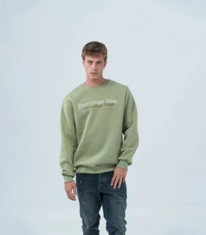 Aνδρικό φούτερ με λαιμόκοψη Herc Urban Wear Φυστικί