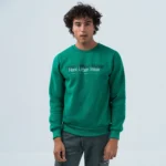 Aνδρικό φούτερ με λαιμόκοψη Herc Urban Wear πράσινο