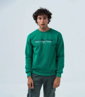 Aνδρικό φούτερ με λαιμόκοψη Herc Urban Wear πράσινο