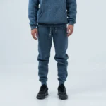 Ανδρική Φόρμα Fleece με Λάστιχο Stonewashed – Μπλέ