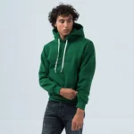 Ανδρικό Πράσινο Φούτερ Fleece με Ανάγλυφη Στάμπα