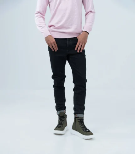 Ανδρικό blue/black τζίν ελαστικό slim fit