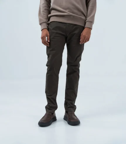 Ανδρικό χειμερινό chinos παντελόνι olive brown.