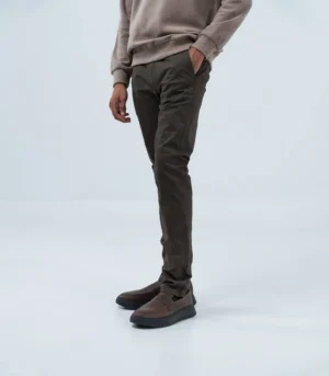 Ανδρικό χειμερινό chinos παντελόνι olive brown.