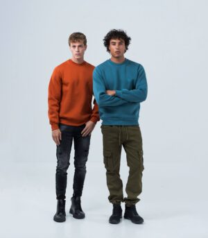 Aνδρικό φούτερ με λαιμόκοψη Herc Urban Wear Πορτοκαλί και μπλε