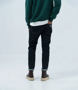 Ανδρικό μπλέ σκούρο τζίν slim fit