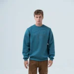 Ανδρικό Ζεστό Φούτερ Fleece Τιρκουάζ.