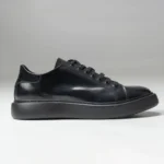 Ανδρικό Δερμάτινο Μαύρο Sneaker