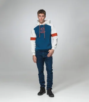 Ανδρικό Μπλε Ανοιχτό Τζιν Slim Fit με Εφέ Τσαλακωμένης Υφής