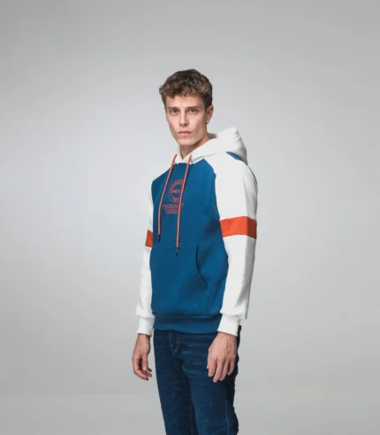 Ανδρικό Δίχρωμο Hoodie Μπλε /Λευκό