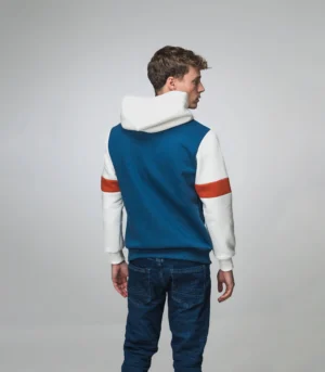 Ανδρικό Δίχρωμο Hoodie Μπλε /Λευκό