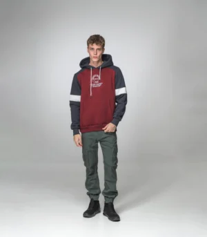 Ανδρικό Δίχρωμο Hoodie Μπορντό/Γκρι