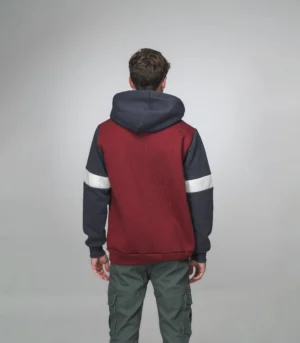 Ανδρικό Δίχρωμο Hoodie Μπορντό/Γκρι