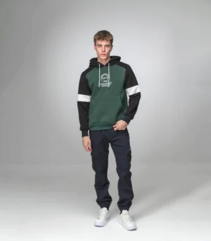 Ανδρικό Δίχρωμο Hoodie Πράσινο / Μαύρο