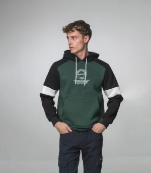 Ανδρικό Δίχρωμο Hoodie Πράσινο / Μαύρο