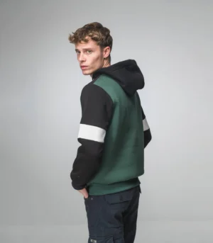 Ανδρικό Δίχρωμο Hoodie Πράσινο / Μαύρο