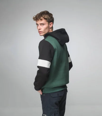 Ανδρικό Δίχρωμο Hoodie Πράσινο / Μαύρο