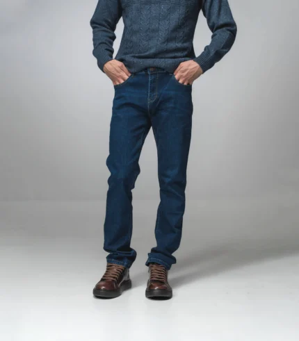 Ανδρικό Μπλε Ελαστικό Τζιν Regular Fit