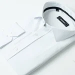 Ανδρικό Πουκάμισο Λευκό με Σχέδιο Ψαροκόκαλο