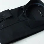 Ανδρικό Πουκάμισο Μαύρο με Σχέδιο Ψαροκόκαλο