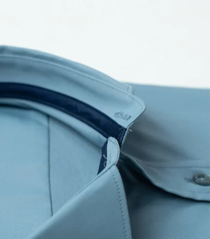 Ανδρικό Βαμβακερό Πουκάμισο σε Dusty Blue Απόχρωση